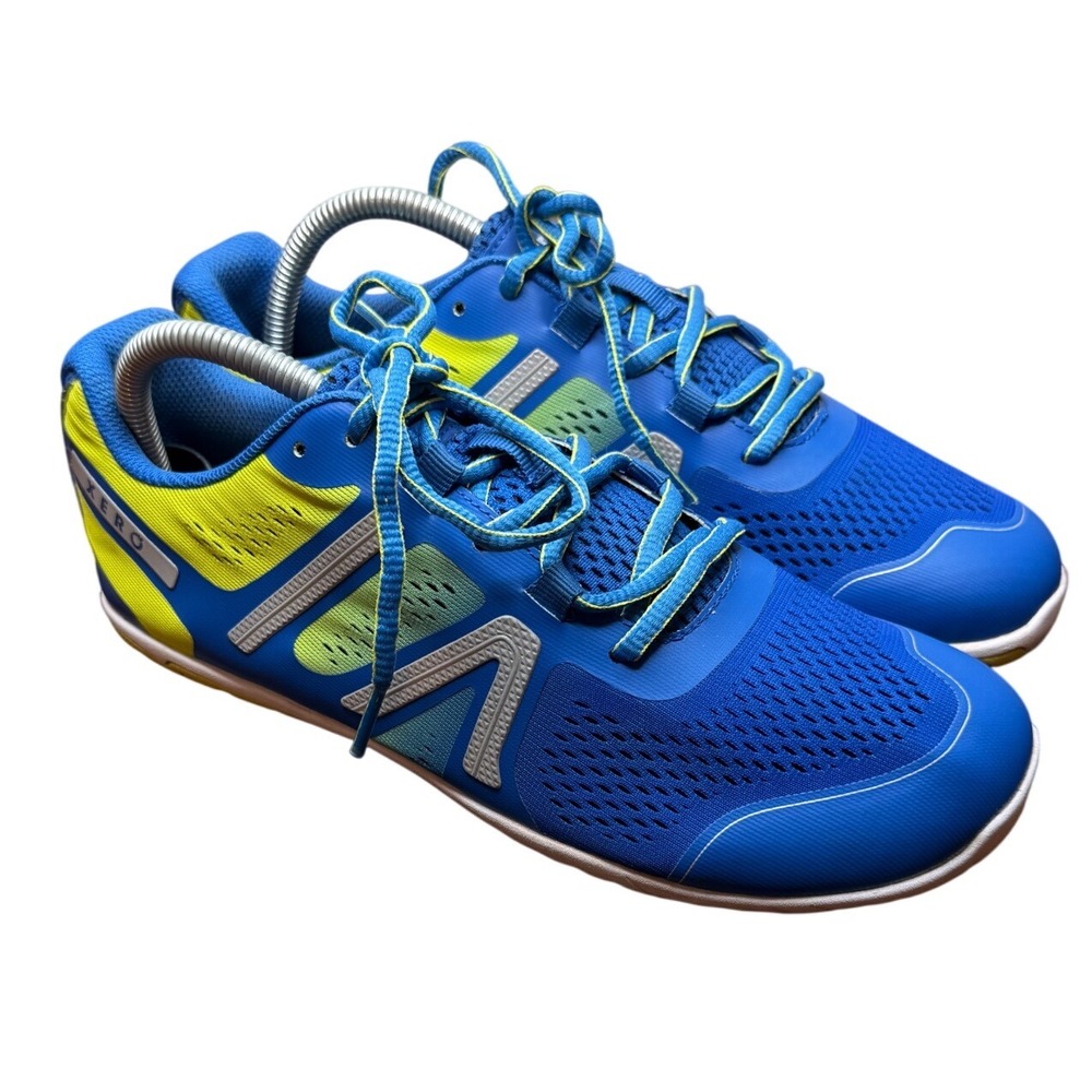 Xero Shoes HFS Mens Road Running Shoes Blue Yellow Minimalist Barefoot Size 8 - Picture 2 of 11